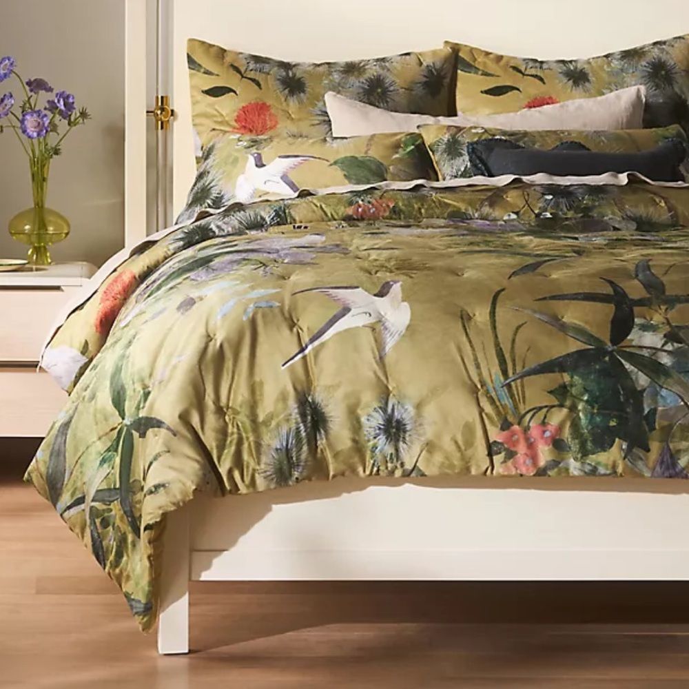 NWOT By Anthropologie Colliere Velvet Floral Quilt